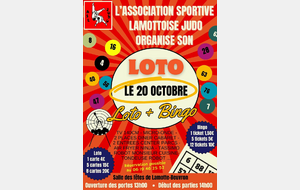 L'ASL JUDO organise son LOTO le dimanche 20/10/24